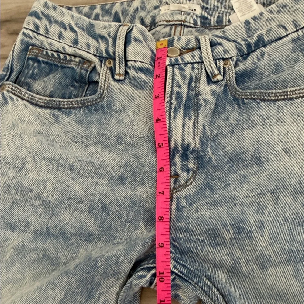 GOOD AMERICAN Women's Light Blue Distressed Wide Leg Jeans size 00/24 - Picture 10 of 14